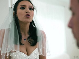 Filthy strife = 'wife' Bella Rolland gets banged unaffected by be passed on wedding